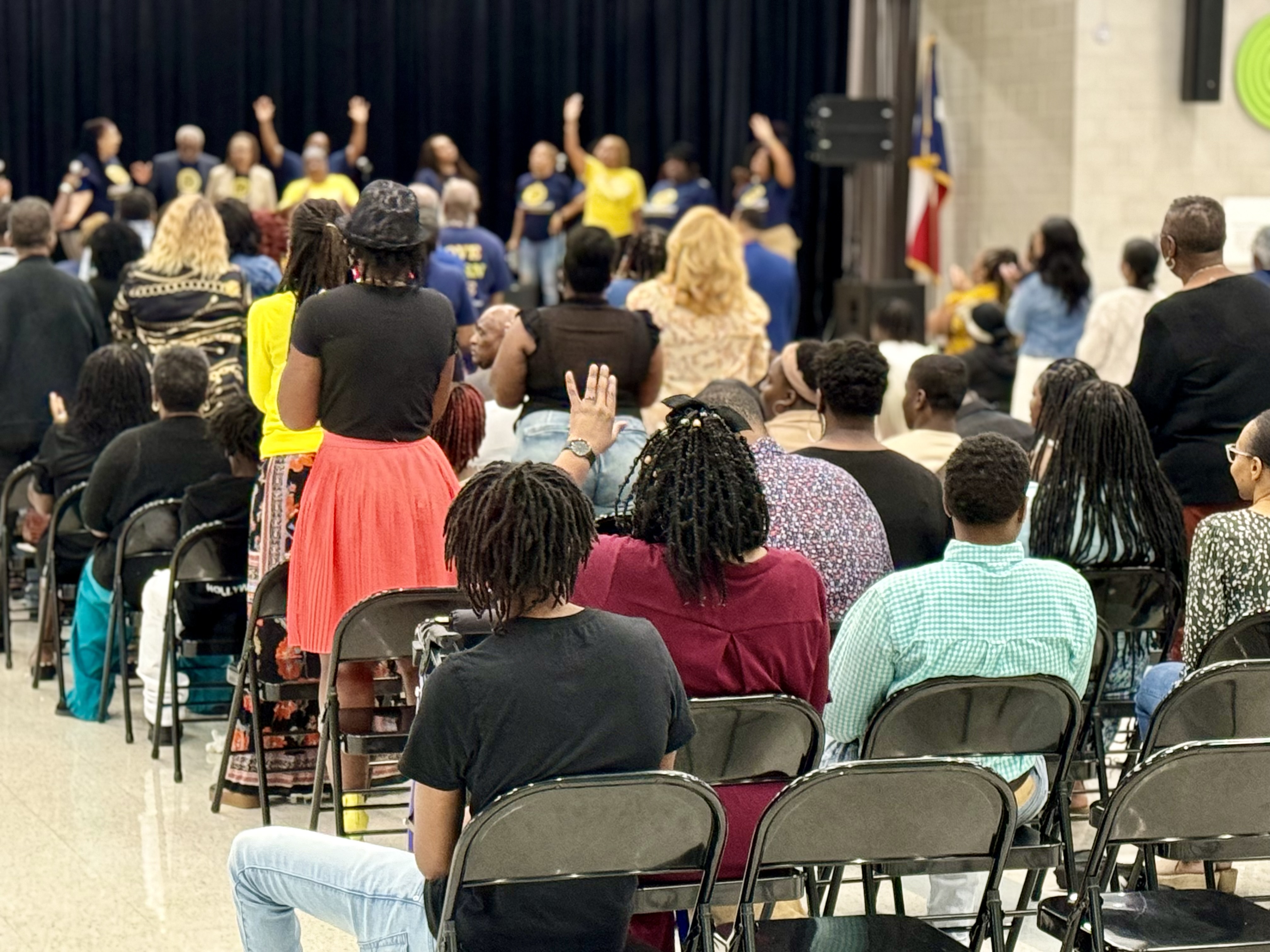 A packed Sunday service at Dominion